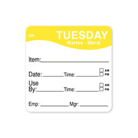 DissolveMark 51mm Square Day Labels