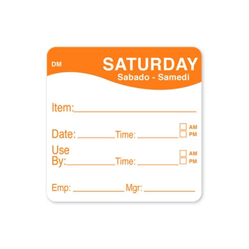 DissolveMark 51mm Square Day Labels