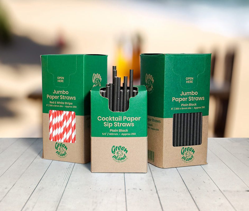 Green Planet Straws Red / White or Black (Pack of 250)