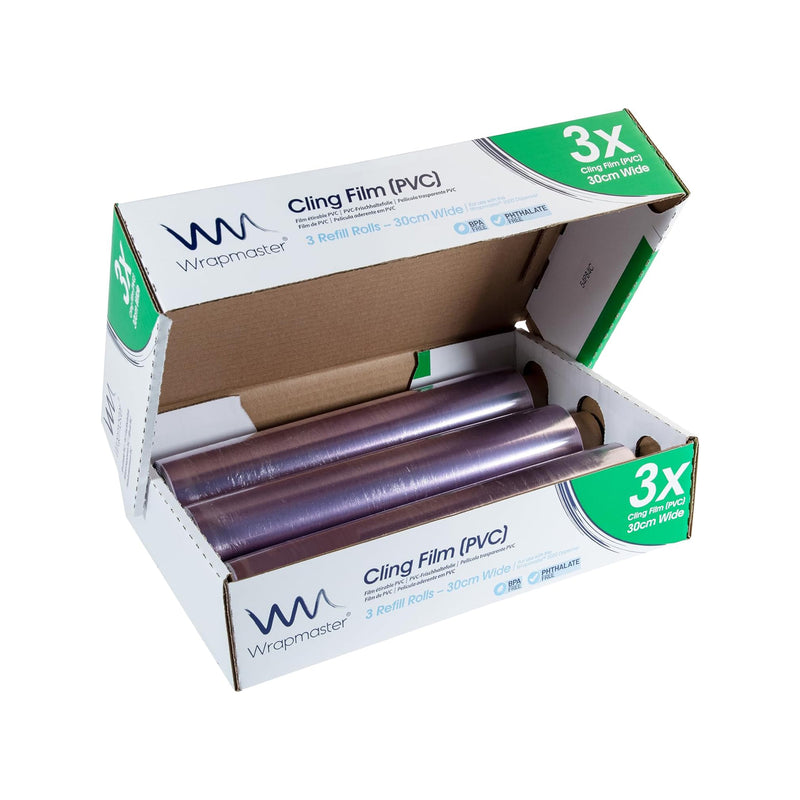 Wrapmaster® PE Cling Film Refill Rolls 300mm x 300m x 3