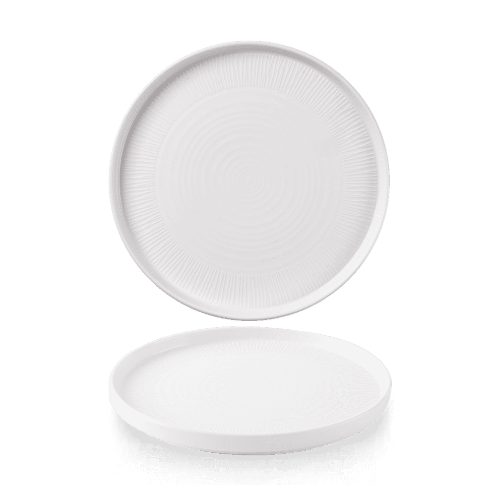 Bamboo Whiteware Chef's Walled Plate  (2 sizes available) (12)