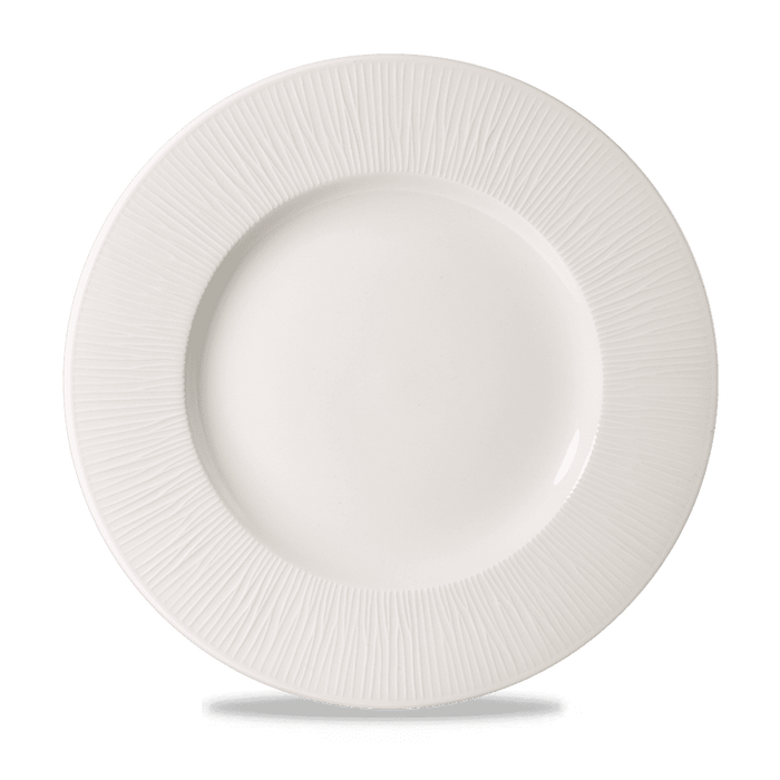 Bamboo Whiteware Wide Rim Plate  (2 sizes available) (12)