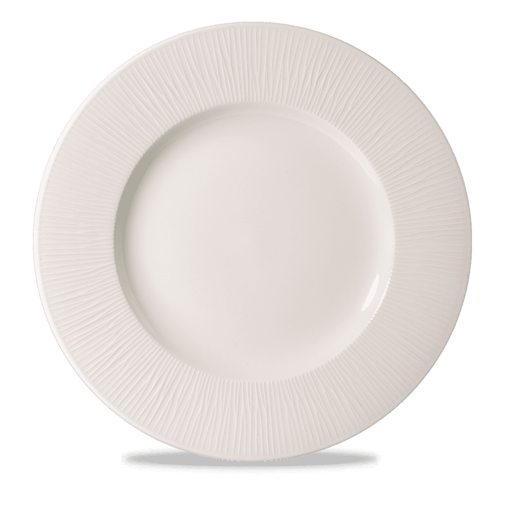 Bamboo Whiteware Wide Rim Plate  (2 sizes available) (12)