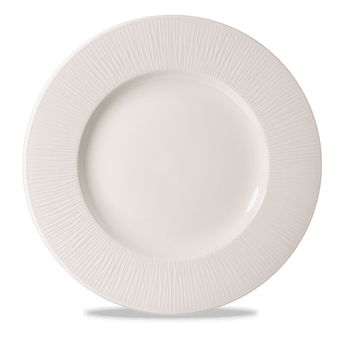 Bamboo Whiteware Wide Rim Plate  (2 sizes available) (12)