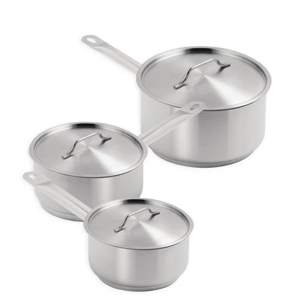 Vogue Stainless Steel Saucepan Set (3 pack)