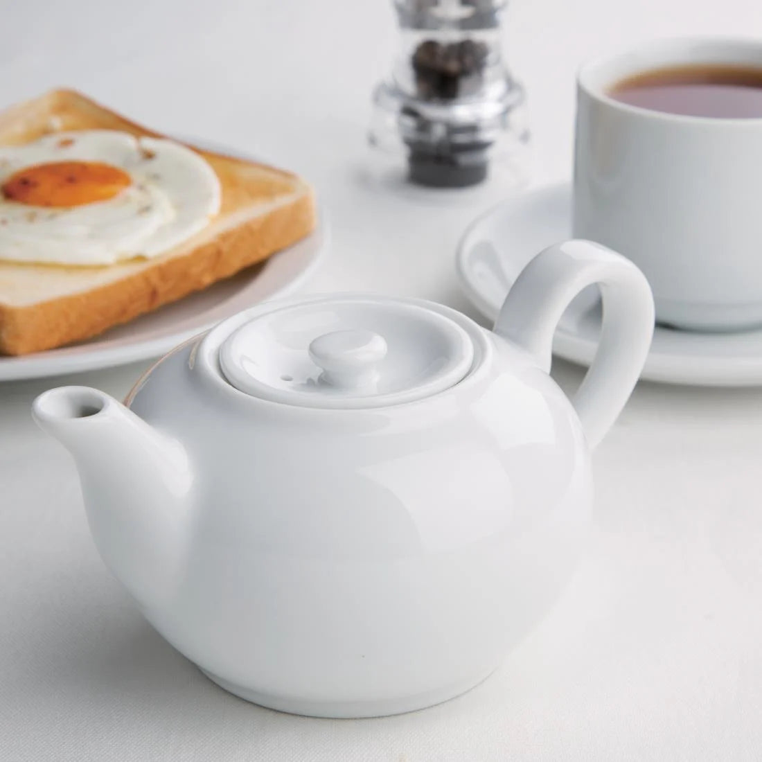 Olympia Whiteware Teapots 15oz or 30oz (Pack of 4)